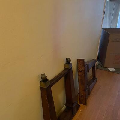 lot 263- (8) misc. piano legs including brass bottoms