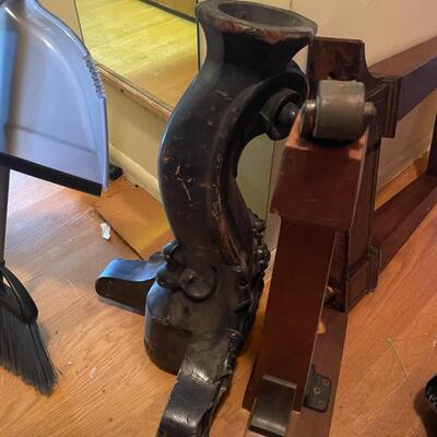 lot 263- (8) misc. piano legs including brass bottoms