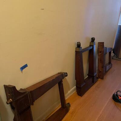 lot 263- (8) misc. piano legs including brass bottoms