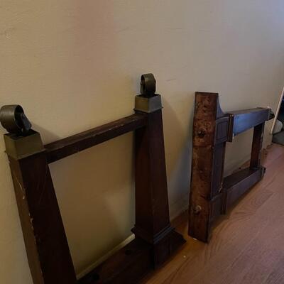 lot 263- (8) misc. piano legs including brass bottoms