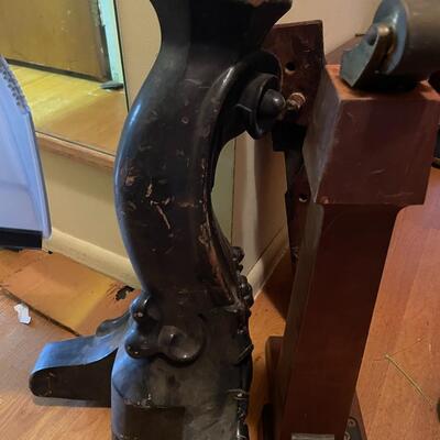 lot 263- (8) misc. piano legs including brass bottoms