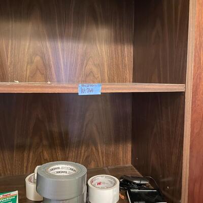 lot 268- mid century modern cabinet with contents