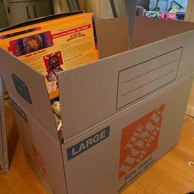 lot 271- large box full of vintage toys, games, etc.