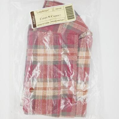 LONGABERGER CARRY-N-CADDY PAPRIKA & ORCHARD PARK PLAID