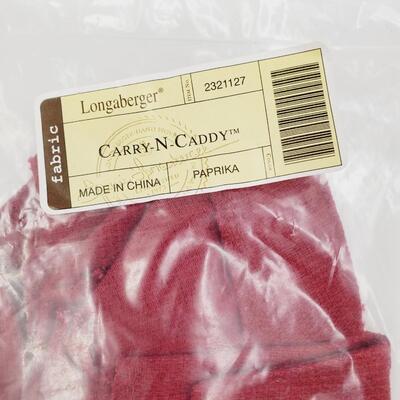 LONGABERGER CARRY-N-CADDY PAPRIKA & ORCHARD PARK PLAID