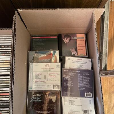 Lot 275- (3) Boxes of DVD's and CD's