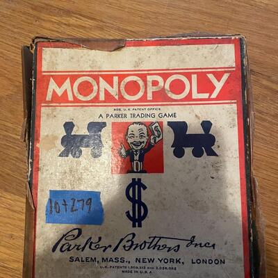 Lots 279- Vintage Monopoly Pieces