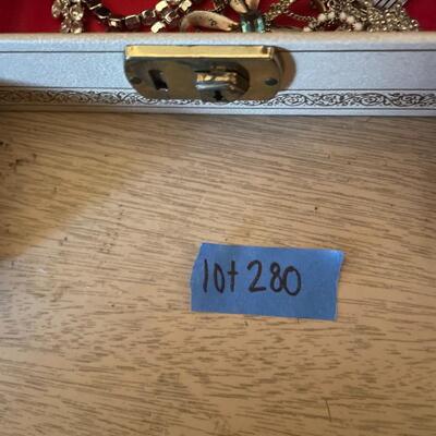 Lot 280- Lots of jewelry, candelabra, misc.