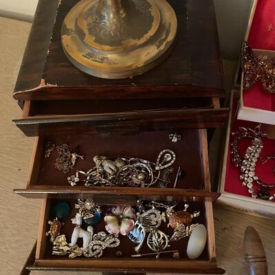 Lot 280- Lots of jewelry, candelabra, misc.