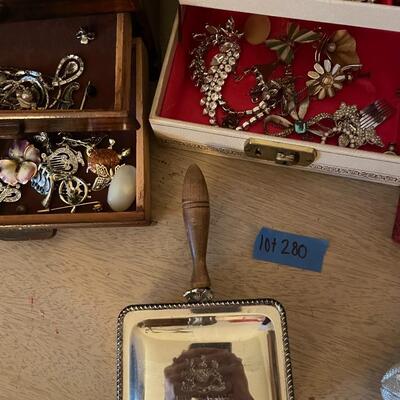 Lot 280- Lots of jewelry, candelabra, misc.