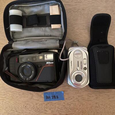 Lots 282- Vintage Nikon Camera and Samsung Camera