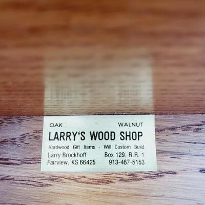LARRY'S WOOD SHOP OVAL TOP SOLID WOOD STEP STOOL