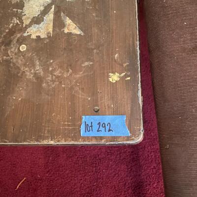 lot 292- small table, bench