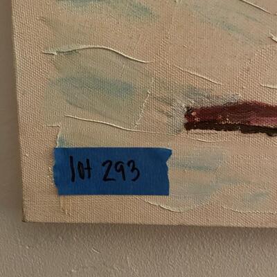 lot 293- skiing painting
