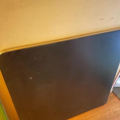 lot 300- (2) mid century modern fold up tables