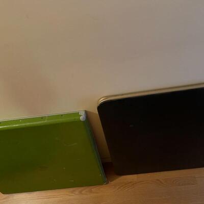 lot 300- (2) mid century modern fold up tables