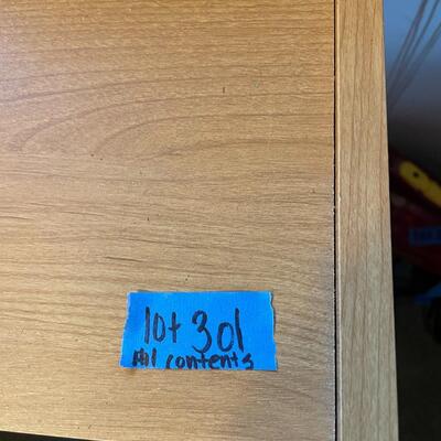 lot 301- bookshelf with contents