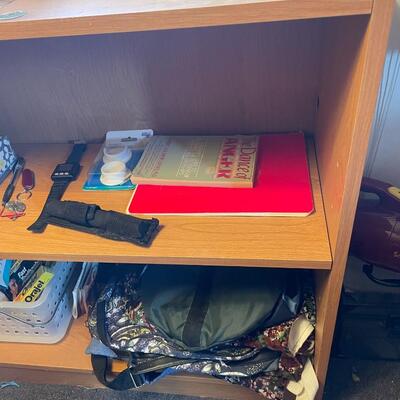 lot 301- bookshelf with contents