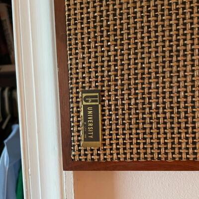 lot 302- pair of vintage university speakers