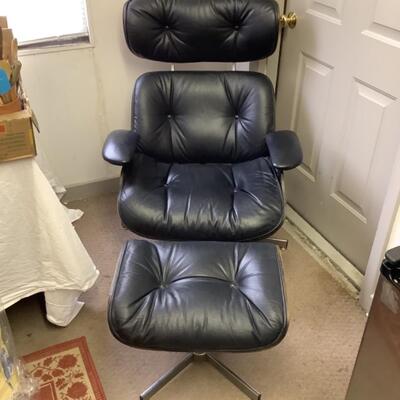 354 Selig Mid-Century Chair  & Matching Ottoman 