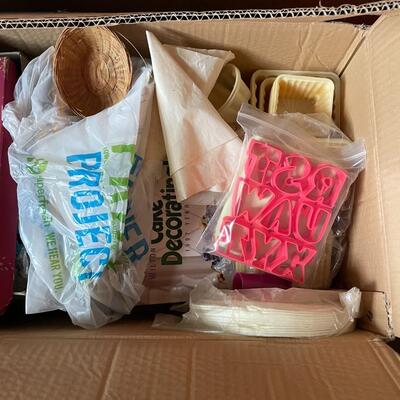 lot 308- (3) boxes of misc. baking materials