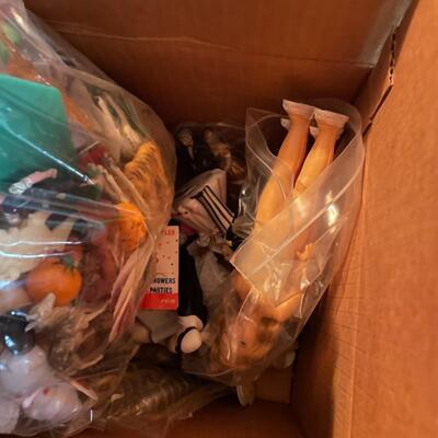 lot 310- salt and pepper shakers, cake decorating items, toys, etc.