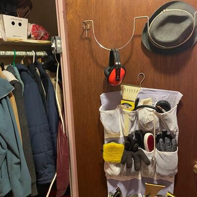 lot 314- entire closet clothes, gloves, etc.