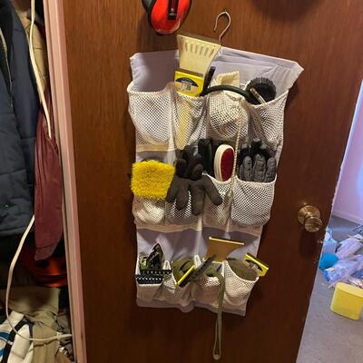 lot 314- entire closet clothes, gloves, etc.