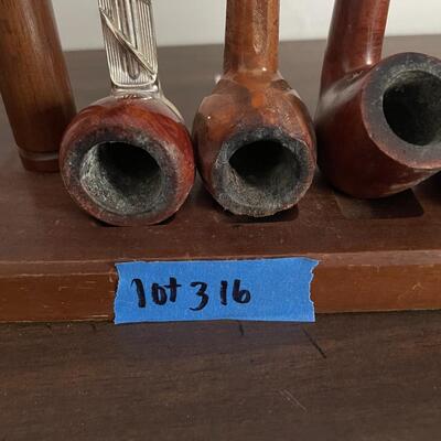 lot 316- Misc. antique pipes