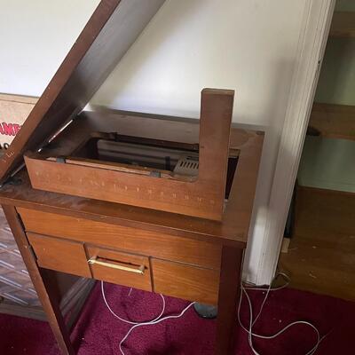 lot 320- antique mid century modern sewing machine Nelco corp.