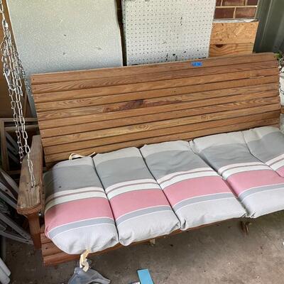 lot 323- mid century modern Swinging bench (must remove yourself!)