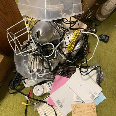 lot 326- Sony tv, table, misc. cords, tools