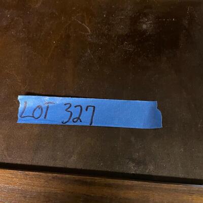 lot 327- antique cabinet with contents