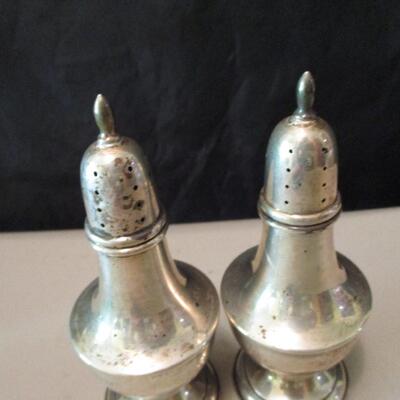 Vintage Weighted Sterling Silver Salt and Pepper Shakers