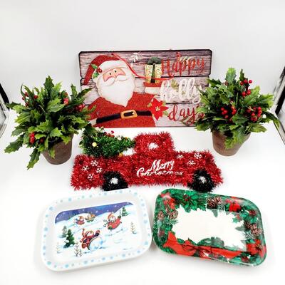 CHRISTMAS TINSEL SIGN, SANTA SIGN AND MORE CHRISTMAS BUNDLE