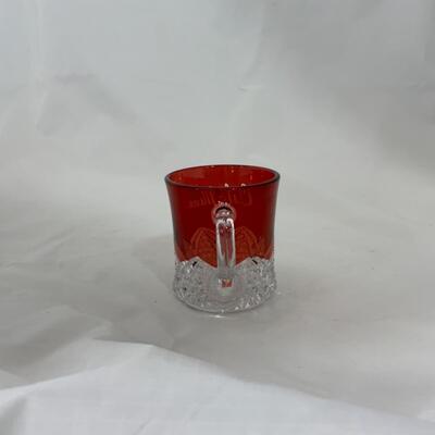 [41] ANTIQUE | Souvenir Glass | Ruby Flash | Oslo, Minnesota