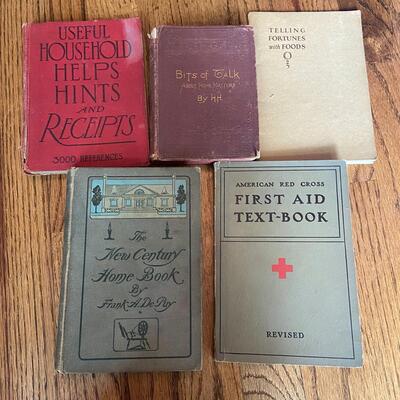 LOT 99 - Household Themed Books, Vintage (5 books), 1873-1940