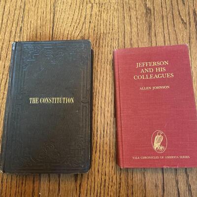 LOT 112 - Historic U. S. Constitution Books, Vintage (2 books), 1854-1921