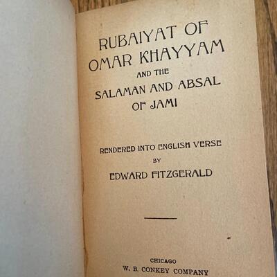 LOT 129 - Rubaiyat of Omar Khayyam and the Salaman and Absal of Jami by Edward Fitzgerald, 1900