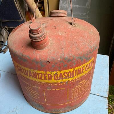Vintage Eagle galvanized gas can