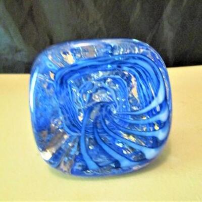 Hand Crafted Decorative Glass Paperweight-3 1/2