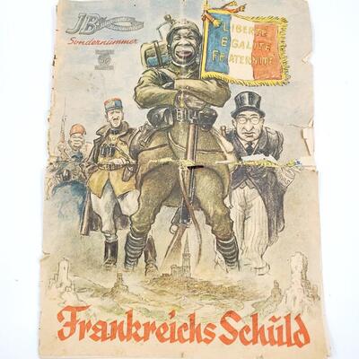 FRANKREICHS SCHULD "FRANCE'S GUILT" FRENCH WAR PROPAGANDA 
