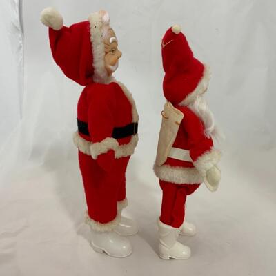 [44] VINTAGE | Two Soft Bodied Santa Claus Toys