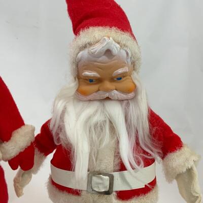 [44] VINTAGE | Two Soft Bodied Santa Claus Toys