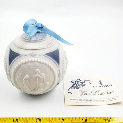 GENUINE LLADRO PORCELAIN CHRISTMAS ORNAMENTS WITH ORIGINAL BOXBUNDLE OF 3 
