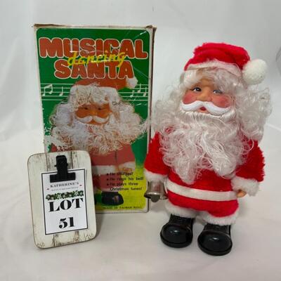 [51] VINTAGE | Musical Dancing Santa | Original Box