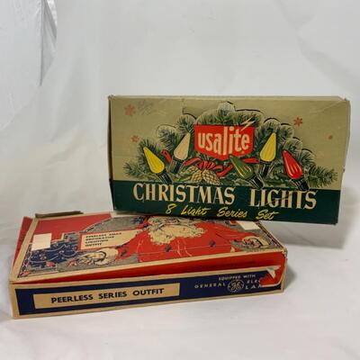 [56] VINTAGE | Christmas Light Sets | Original Boxes | Santa