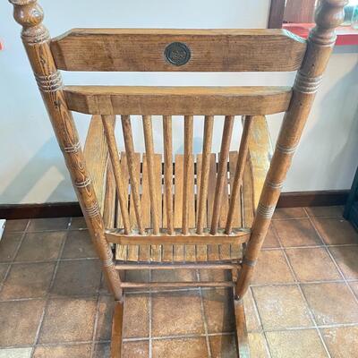 CRACKER BARREL WOODEN ROCKING CHAIR