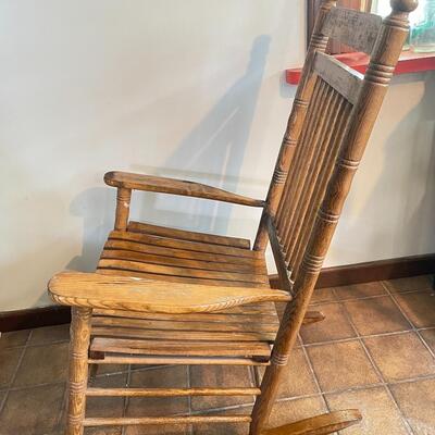 CRACKER BARREL WOODEN ROCKING CHAIR