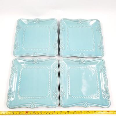 SOUTHERN LIVING PACIFIC BLUE ACCENT PLATES SET OF 4